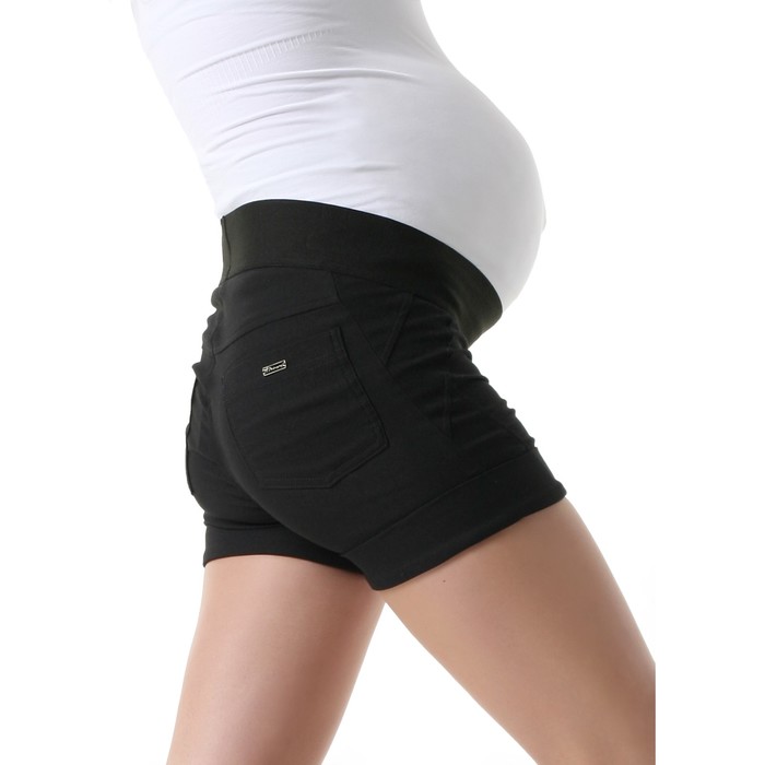 Шорты для беременных цвет чёрный, р-р 46
