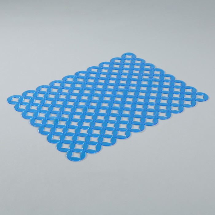 Коврик для раковины «Кружки» 25х31 см см , цвет синий