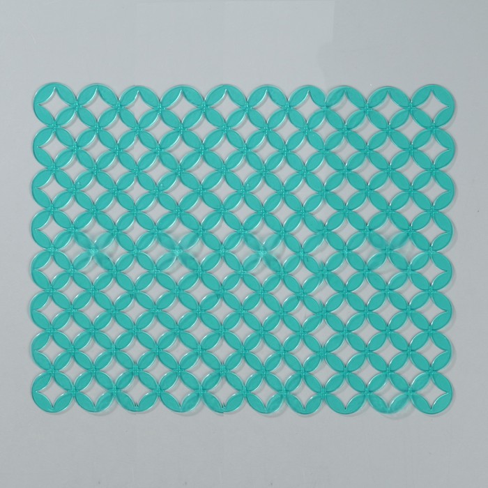 Коврик для раковины «Кружки» 25х31 см см , цвет зелёный