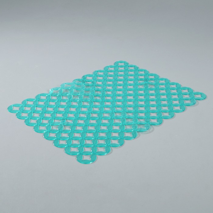 Коврик для раковины «Кружки» 25х31 см см , цвет зелёный