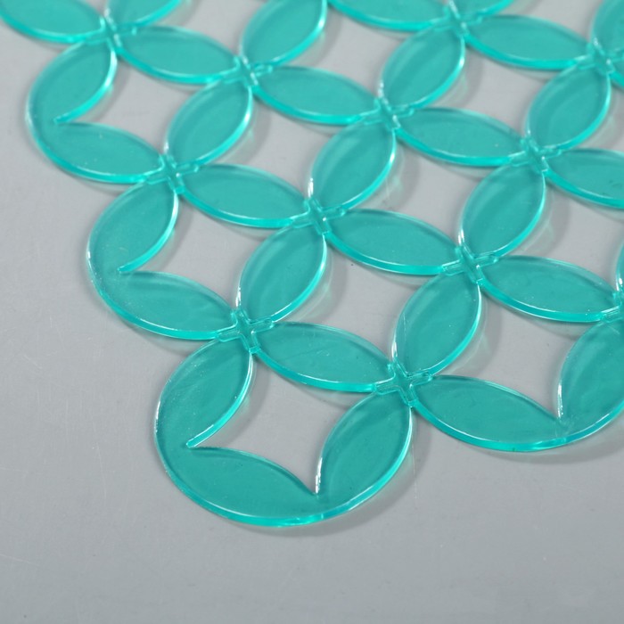 Коврик для раковины «Кружки» 25х31 см см , цвет зелёный