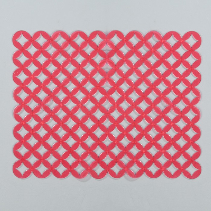 Коврик для раковины «Кружки» 25х31 см см , цвет коралловый