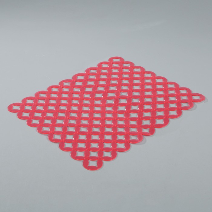 Коврик для раковины «Кружки» 25х31 см см , цвет коралловый