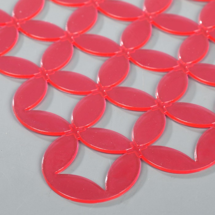 Коврик для раковины «Кружки» 25х31 см см , цвет коралловый