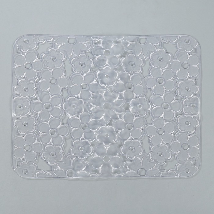 Коврик для раковины «Ромашка» 25х31 см см , цвет прозрачный