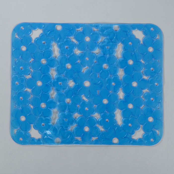 Коврик для раковины «Ромашка» 25х31 см см , цвет синий