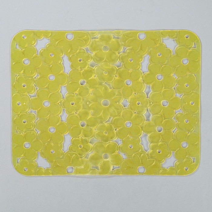 Коврик для раковины «Ромашка» 25х31 см см , цвет желтый