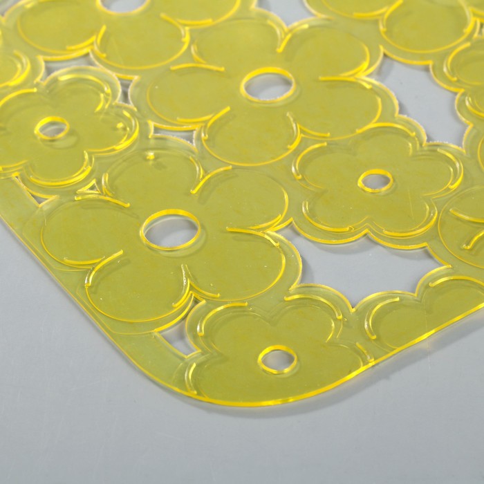 Коврик для раковины «Ромашка» 25х31 см см , цвет желтый