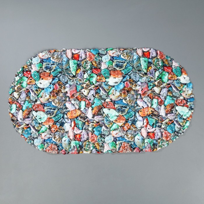 Коврик противоскользящий для ванны "Самоцветы", 66х36 см