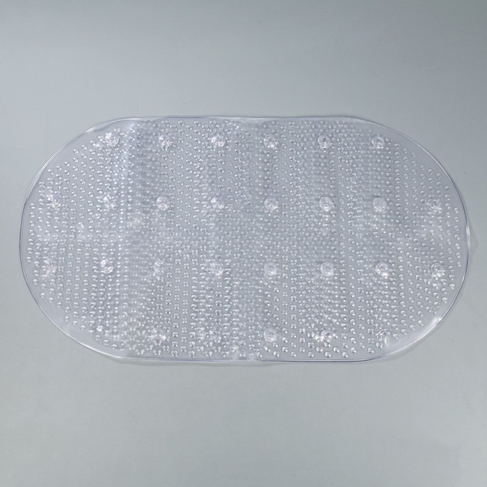 Коврик противоскользящий для ванны «Дождь», 68х38 см, цвет прозрачный