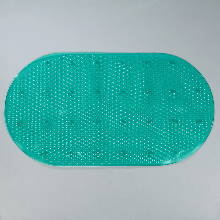 Коврик противоскользящий для ванны «Дождь», 68х38 см, цвет зелёный