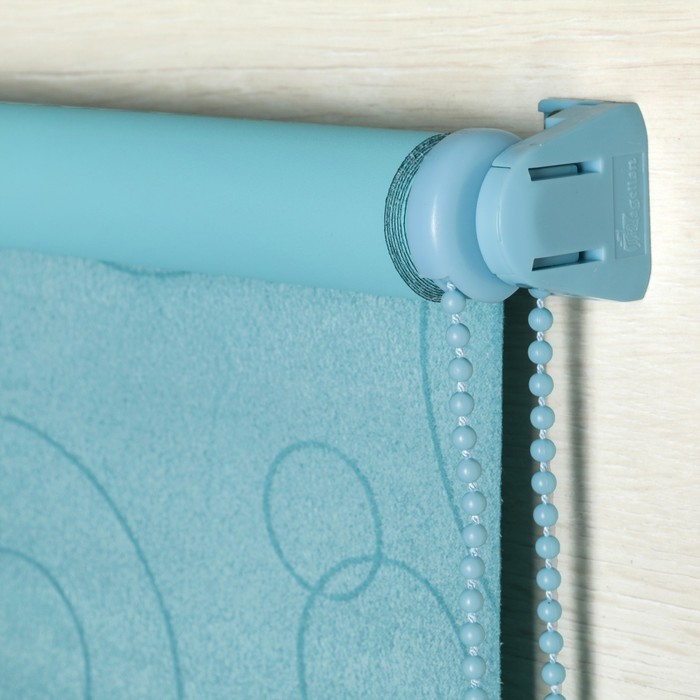 Штора рулонная, светонепроницаемая 60х160 см "Блэкаут. Замша", цвет голубой