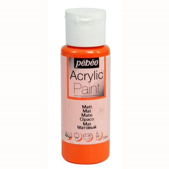 Краска акриловая Matt  59мл Pebeo 097805 мандарин матовый