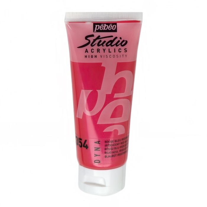 Краска акриловая худ туба иридисцентное 100мл Pebeo DYNA 832-354 красно-синий
