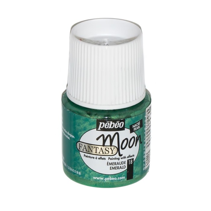 Краска по стеклу и керамике 45мл Pebeo Fantasy Moon 167018 изумрудный