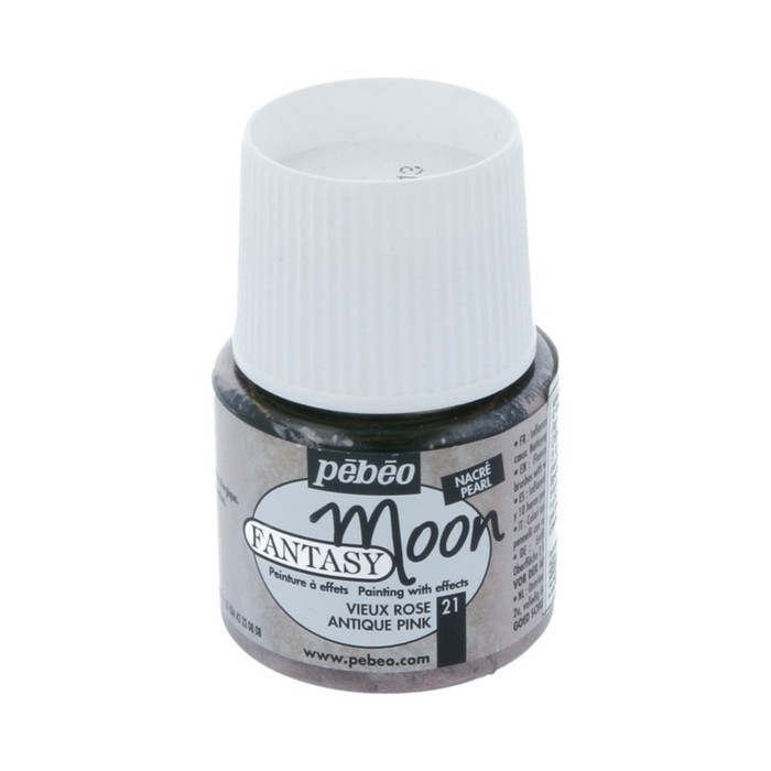 Краска по стеклу и керамике 45мл Pebeo Fantasy Moon 167021 бледно-розовый