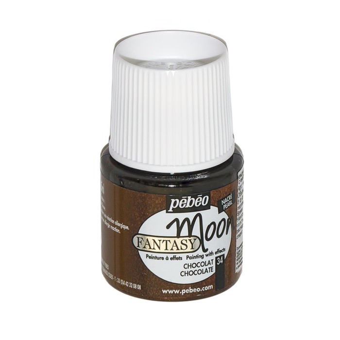 Краска по стеклу и керамике 45мл Pebeo Fantasy Moon 167034 шоколадный