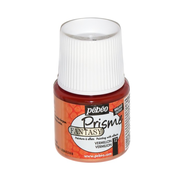 Краска по стеклу и керамике 45мл Pebeo Fantasy Prisme 166012 алый