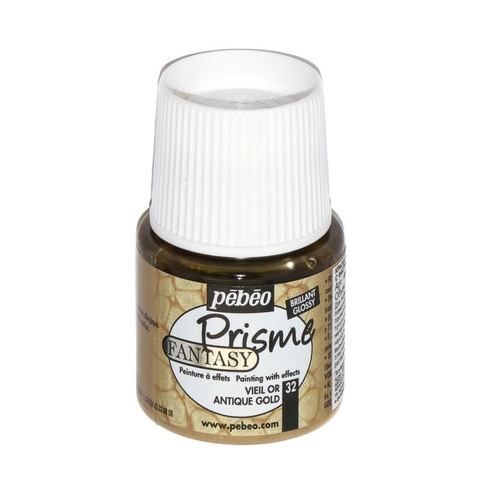 Краска по стеклу и керамике 45мл Pebeo Fantasy Prisme 166032 античное золото