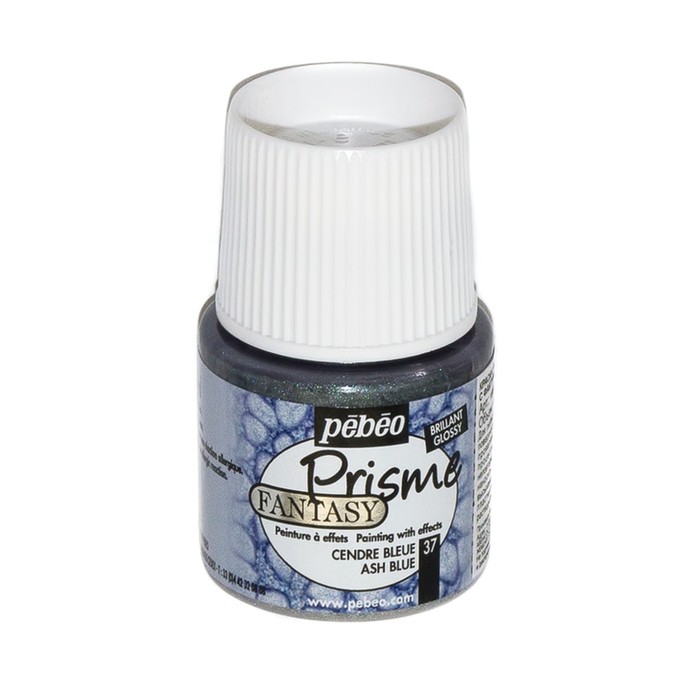 Краска по стеклу и керамике 45мл Pebeo Fantasy Prisme 166037 серо-голубой