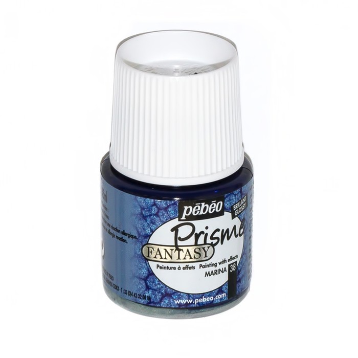Краска по стеклу и керамике 45мл Pebeo Fantasy Prisme 166038 синий морской