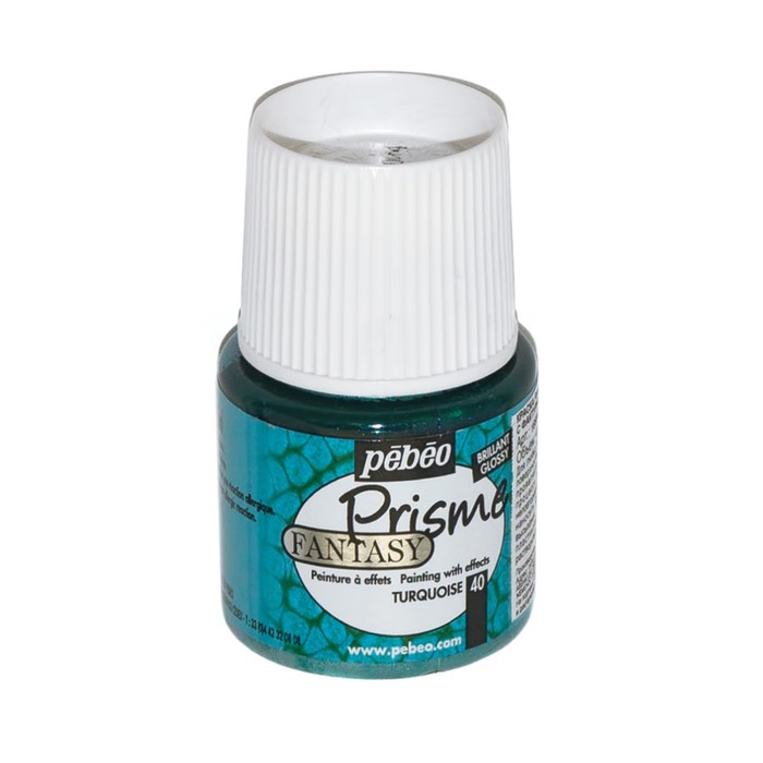 Краска по стеклу и керамике 45мл Pebeo Fantasy Prisme 166040 бирюзовый