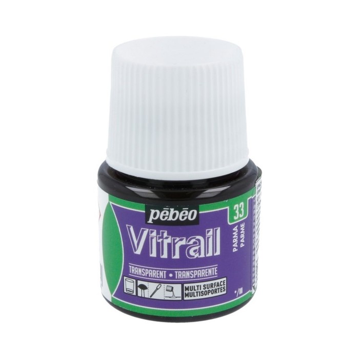 Краска по стеклу витражная 45мл Pebeo Vitrail лаковая полупрозрачная 050-033 пармский