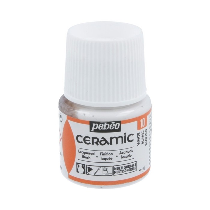 Краска по стеклу и керамике 45мл Pebeo Ceramic 025-010 белый