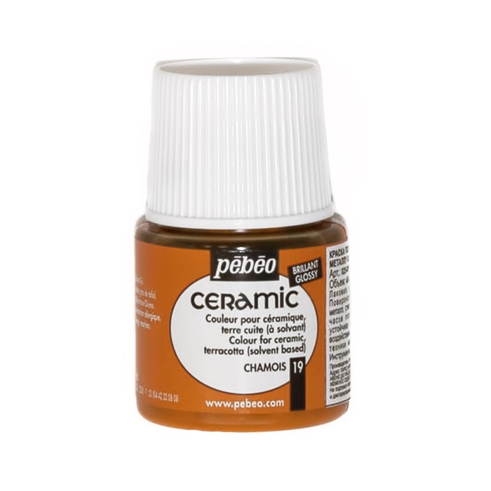 Краска по стеклу и керамике 45мл Pebeo Ceramic 025-019 замшевый