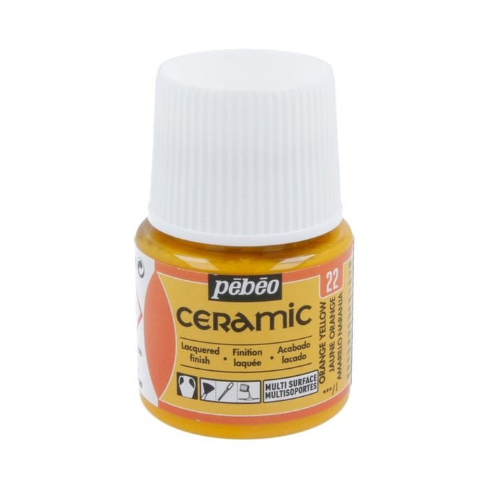 Краска по стеклу и керамике 45мл Pebeo Ceramic 025-022 желто-оранжевый