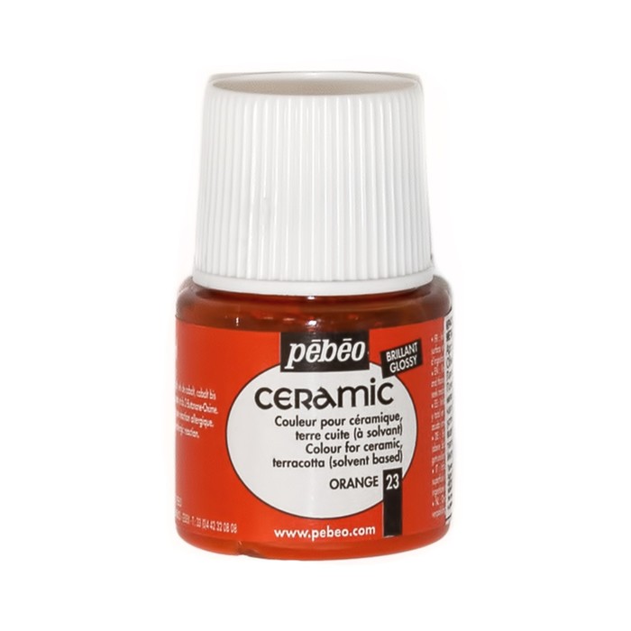 Краска по стеклу и керамике 45мл Pebeo Ceramic 025-023 оранжевый