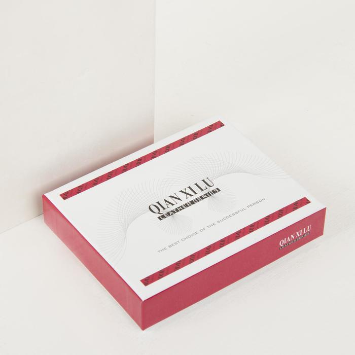 Портмоне мужское 3 в 1 (автодокументы+паспорт), 2 отдела, для карт, для монет, цвет чёрный