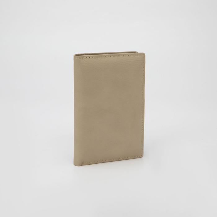 Кошелёк женский, 2 отдела, для карт, для монет, для документов, цвет бежевый