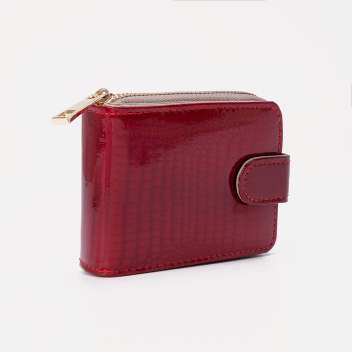 Визитница, 12 кардхолдеров, цвет красный