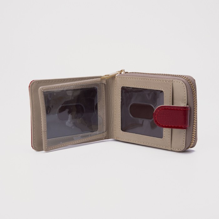 Визитница, 12 кардхолдеров, цвет красный