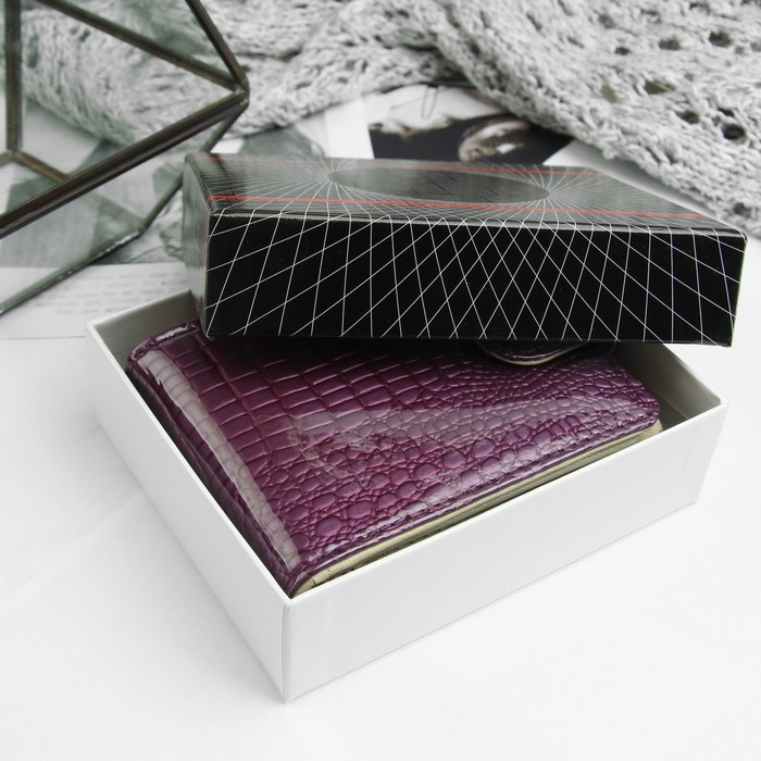 Визитница, 12 кардхолдеров, цвет фиолетовый