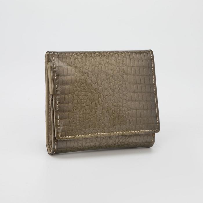 Кошелёк женский, 2 отдела, для карт, наружный карман, цвет золотой