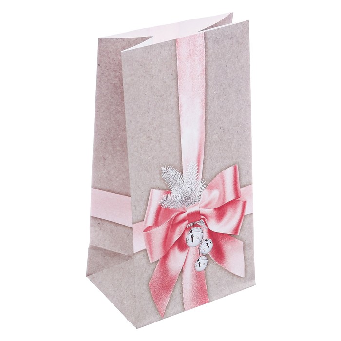 Пакет подарочный без ручек «Подарочек», 10 × 19,5 × 7 см