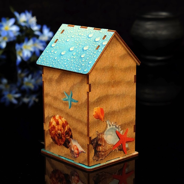 Чайный домик "Море" с УФ-печатью, 8,5х9,5х16см