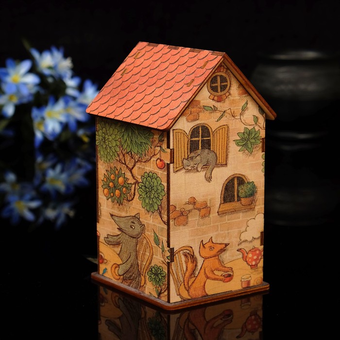 Чайный домик "Замок" с УФ-печатью, 8,5х9,5х16см