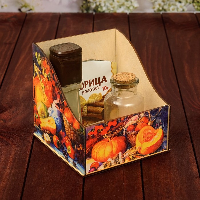 Коробочка под специи "Тыквы", 15х15х16см