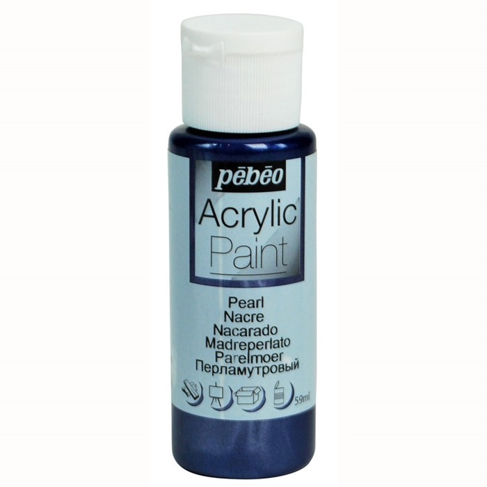 Краска акриловая Pearl  59мл Pebeo 097878 синяя ночь перламутровая