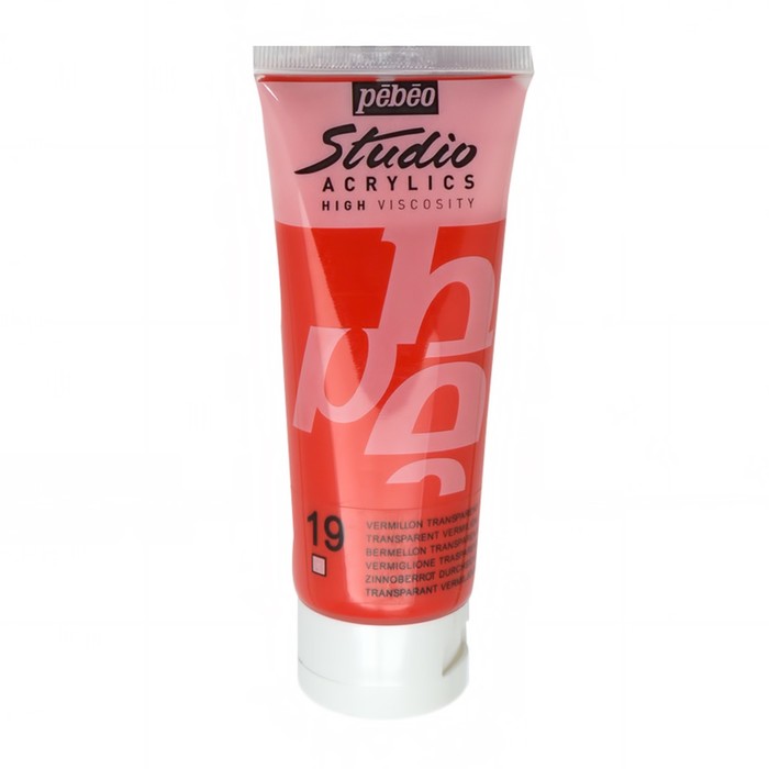 Краска акриловая худ туба 100мл Pebeo Studio 831-019 киноварь