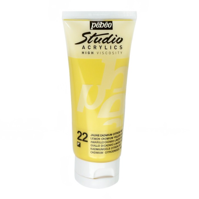 Краска акриловая худ туба 100мл Pebeo Studio 831-022 кадмий лимонный