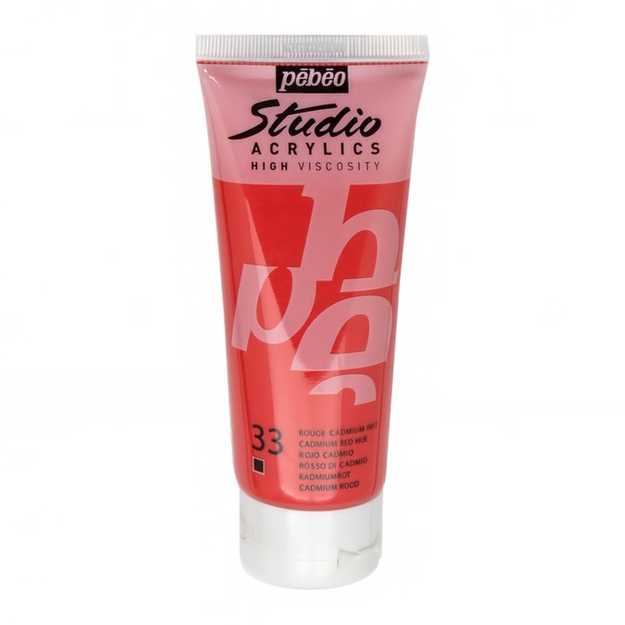 Краска акриловая худ туба 100мл Pebeo Studio 831-033 кадмий красный