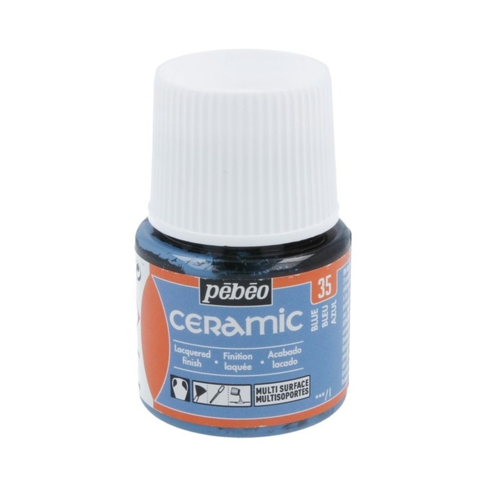 Краска по стеклу и керамике 45мл Pebeo Ceramic 025-035 синий