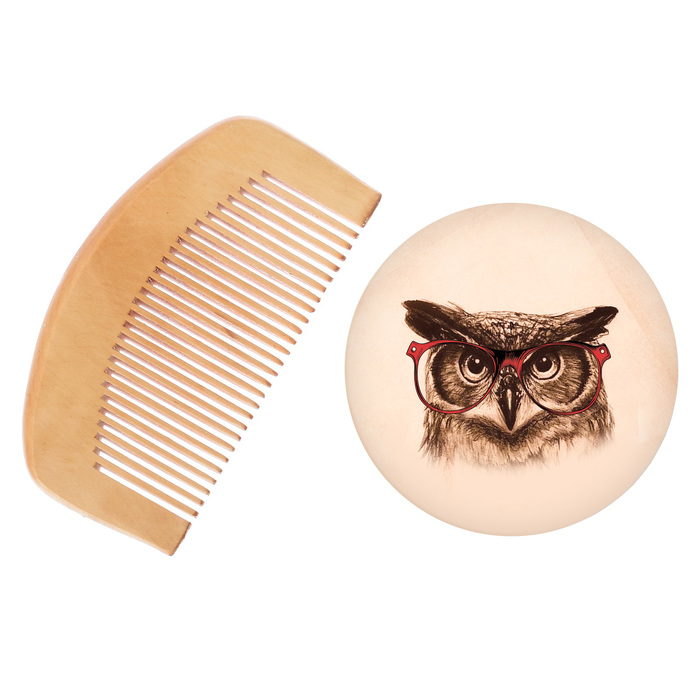 Набор зеркало с расческой "Сова"