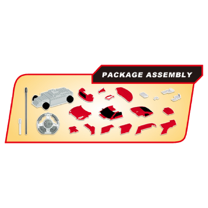 Конструктор радиоуправляемый «Спорткар», световые и звуковые эффекты, 22 детали