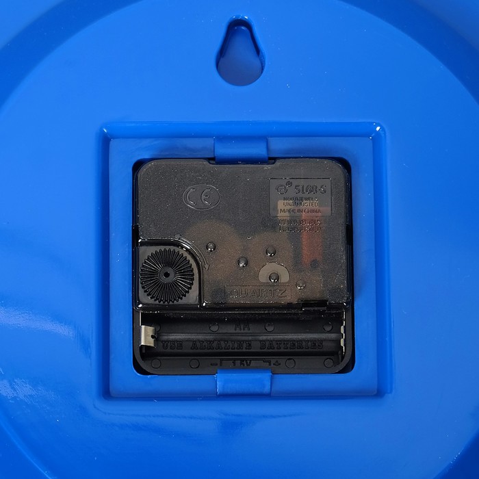 Часы настенные "Цветы", синий обод, 28х28 см