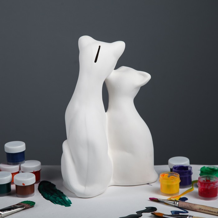 Копилка "Коты целующиеся", под роспись